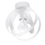 Miniaturbild 8 - Geometrische weiße LED-Deckenleuchte mit Milchglasschirm