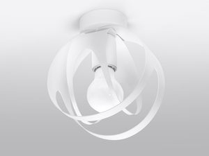 Miniatura 1 - Designová bílá stropní LED lampa z geometrickou koulí