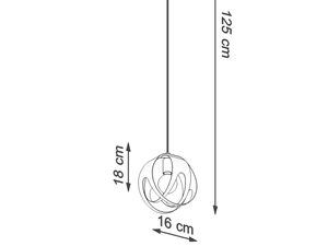 Miniatura 6 - Montážní schéma závěsné lampy, výška 125 cm