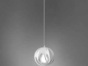 Miniatura 5 - Moderní bílá závěsná lampa z kulovým stínidlem LED