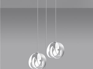 Miniaturka 2 - Nowoczesna lampa sufitowa LED z trzema kulistymi kloszami