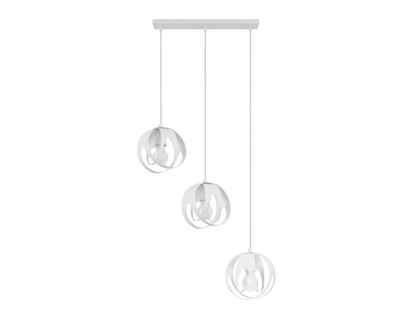 Hängeleuchte mit drei Milchglas-LED-Kugeln für modernes Interieur