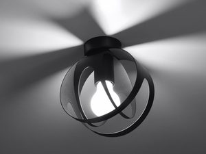 Miniatura 5 - Designová LED lampa s černým stínidlem kulovým na suficie