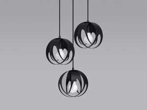 Miniatura 4 - Stropní lampa s černými koulemi LED, aranžmá loftová