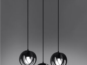 Miniatura 5 - Moderní závěsná lampa se třemi černými koulemi LED