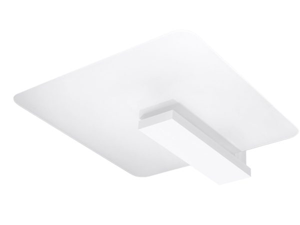 Designer-Deckenleuchte mit weißem Körper in geometrischer Form