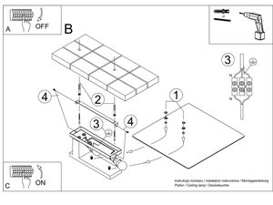 Miniatura 10 - Schéma instalace technicznej stropní lampy LED