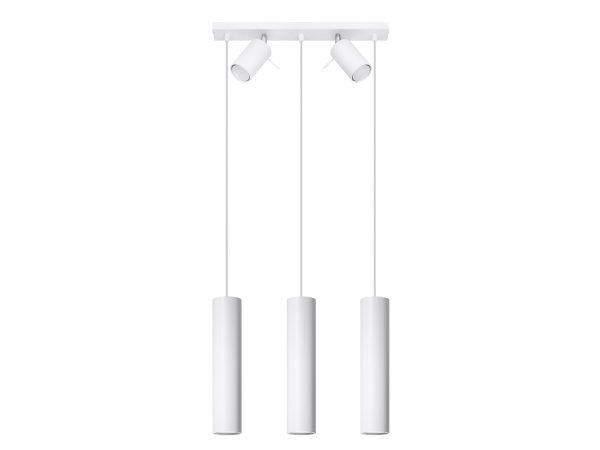 Minimalistische weiße LED-Hängeleuchte mit Roehren für die Küche