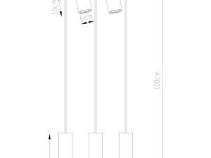 Miniatura 7 - Technický výkres montáže stropní lampy se třemi body