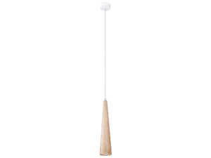 Miniatúra 8 - Jednotlivá závesná lampa z jasného dreva biele pozadie