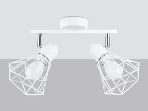 Miniatura 2 - Bílá lampa se dvěma geometrickými stínidly, skandinávský styl