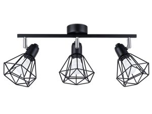 Miniatura 3 - Lampa loftová černá z geometrycznymi stínidly, idealna do moderního interiéru
