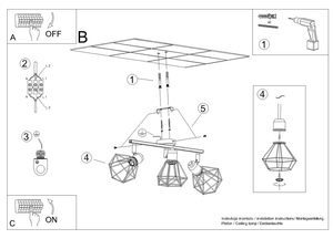 Miniatura 6 - Návod k montáži moderní stropní lampy ve stylu industriálním