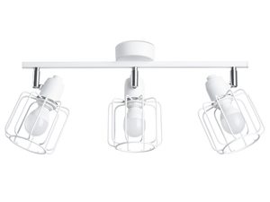 Miniatura 1 - Bílá stropní lampa se třemi stínidly ve stylu loft