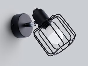 Miniatura 5 - Černá nástěnná lampa z klatkami LED