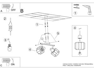 Miniatura 6 - Schéma instalacyjny industrialnej lampy se třemi body
