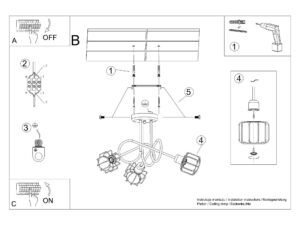 Miniaturka 8 - Schemat instalacji sufitowej lampy
