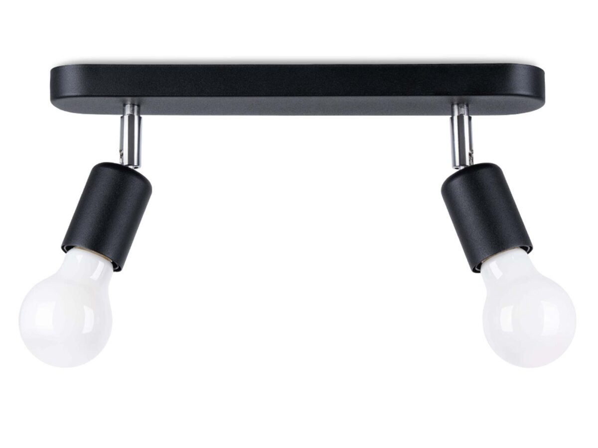 Schwarze minimalistische Deckenleuchte verstellbar 64 cm FRESCO 2