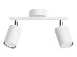 Miniatura 1 - LED lampa v wersji bílé se dvěma reflektory tubowymi na bílém pozadí