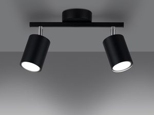 Miniatura 6 - Dvojitá černá LED lampa z nastavitelnými reflektory