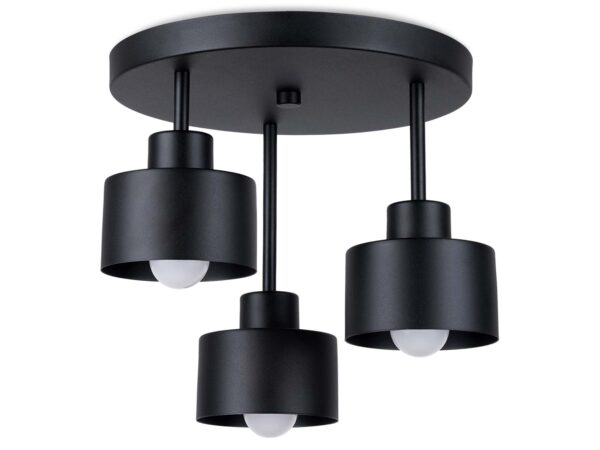 Czarna lampa sufitowa do nowoczesnych wnętrz