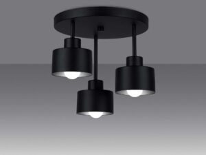 Miniatura 2 - Stropní lampa – černé klosze na obdélníkové podstawie