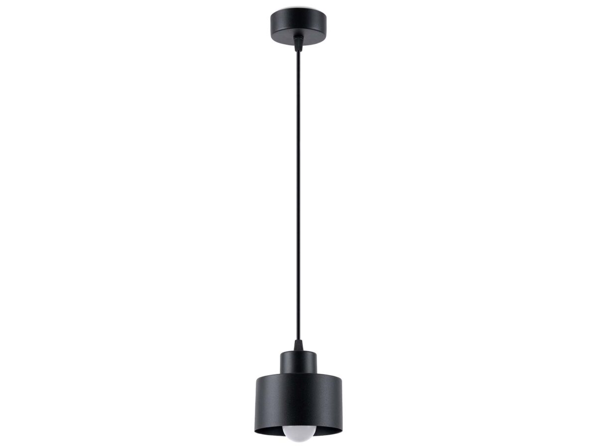 Moderní černá závěsná lampa 12 cm SANTO 1