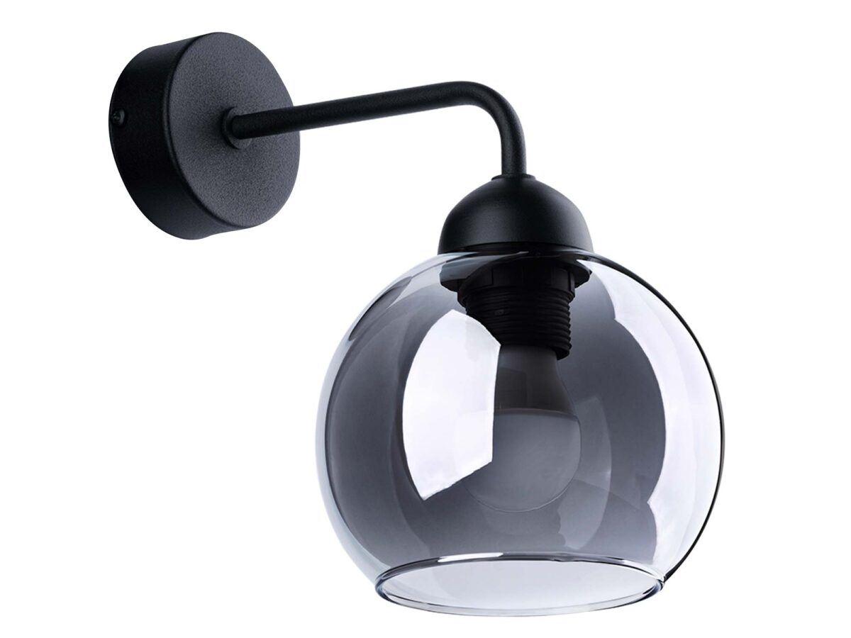 Elegante schwarze Wandleuchte 15 cm CALIX 1