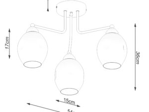 Miniaturka 7 - Dekoracyjna lampa sufitowa z kulami w stylu industrialnym