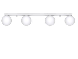 Miniatura 1 - Projekt lampy LED z 4 kulami – schemat z wymiarami na bílým tle