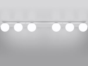 Miniaturka 3 - Nowoczesna czarna listwa z kulistymi kloszami LED