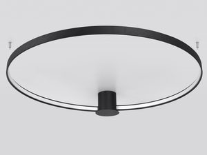 Miniaturka 14 - Nowoczesna lampa LED z czarnym pierścieniem, minimalistyczny design