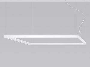 Miniaturka 1 - Minimalistyczna biała lampa LED na szarym tle