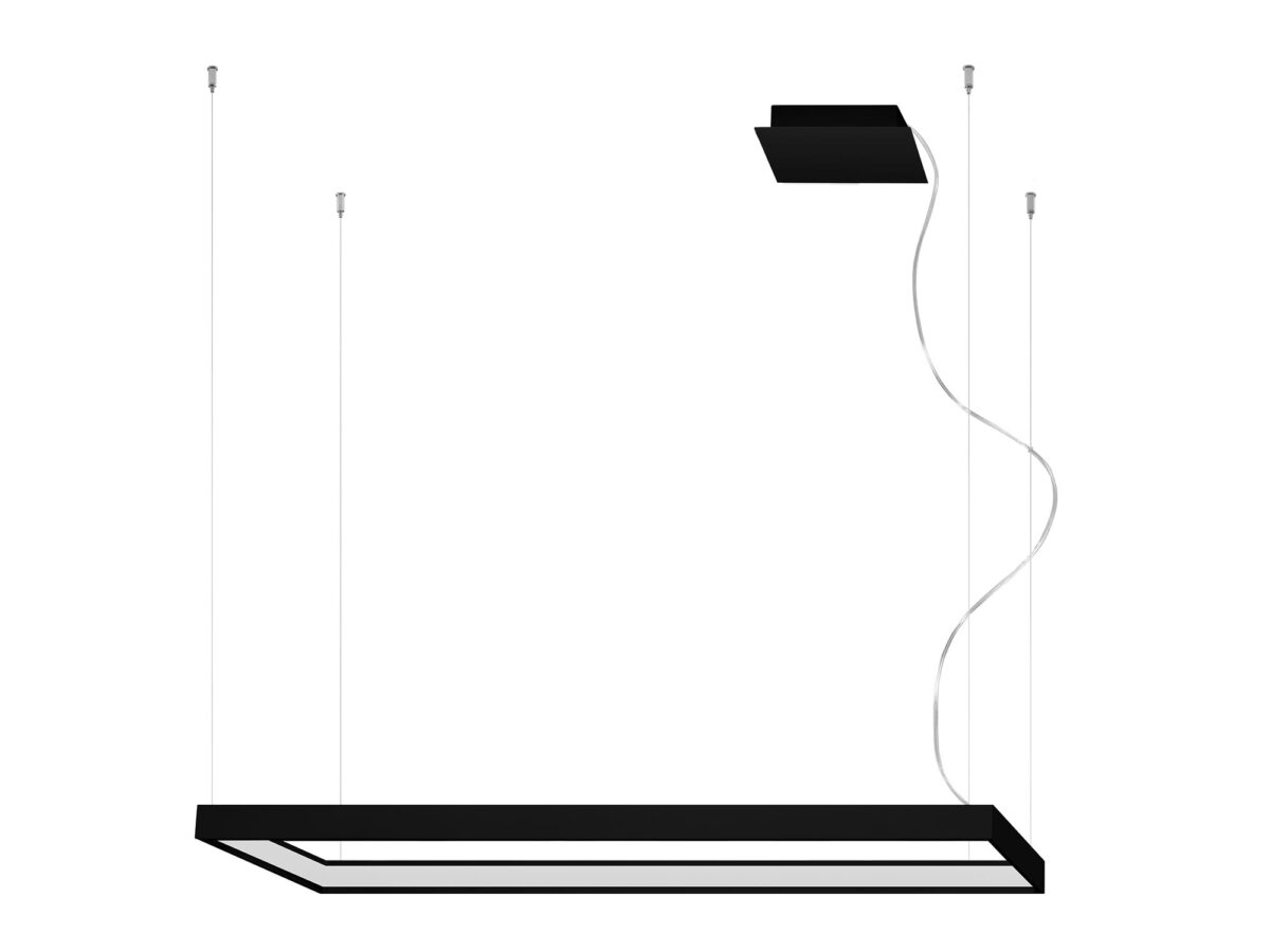Minimalistischer rechteckiger LED-Kronleuchter 30 cm TURIN M
