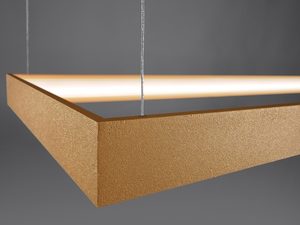 Miniaturka 14 - Zbliżenie na złotą oprawę lampy LED z przewodem