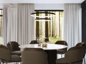 Miniaturka 11 - Elegancka jadalnia z designerskim oświetleniem LED