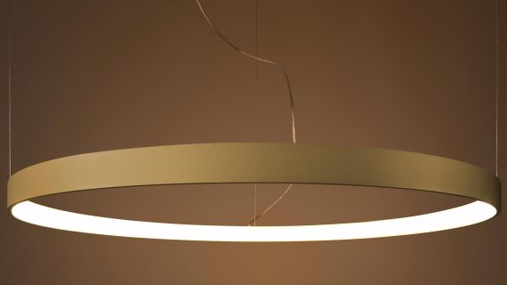 Miniaturka 32 - Minimalistyczna lampa LED z białym pierścieniem do nowoczesnych wnętrz