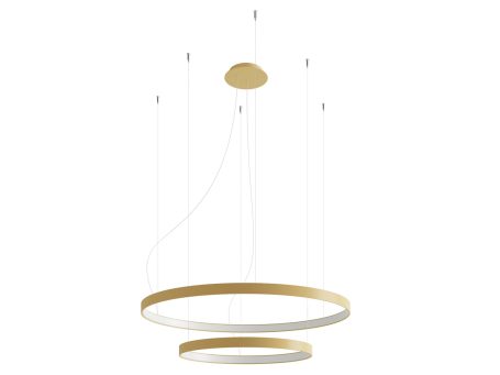 Nowoczesna złota lampa wisząca