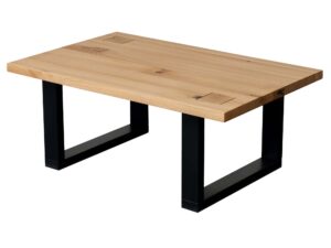 Miniatura 2 - Dubový konferenční stolek z masywnym deskou a kovovými nohami