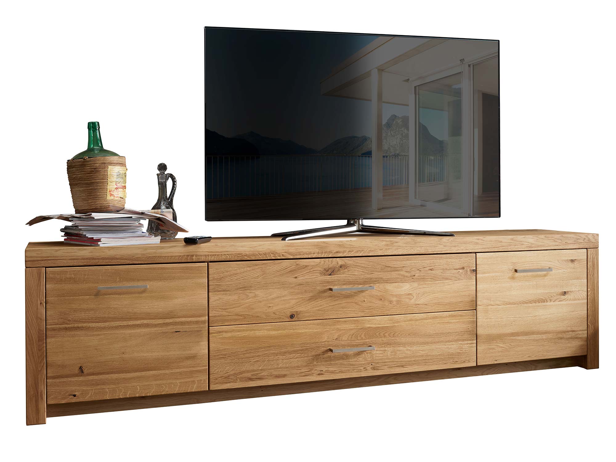 Komoda RTV z miejscem na telewizor i półką na książki