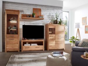 Miniaturka 7 - Zestaw mebli salonowych z drewna dębowego z oświetleniem LED