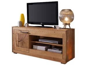 Miniatúra 7 - Drevená TV skriňa s jednou zásuvkou a dekoračnou rezanou sochárskou prácou