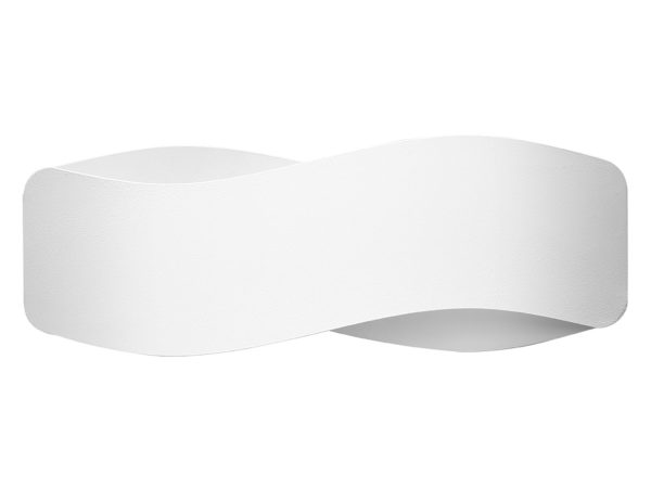 Weiße Wandleuchte LED mit welliger Form für modernen Interieurs