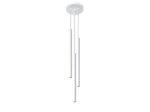 Miniaturka 6 - Nowoczesna lampa sufitowa z białymi zwisami LED