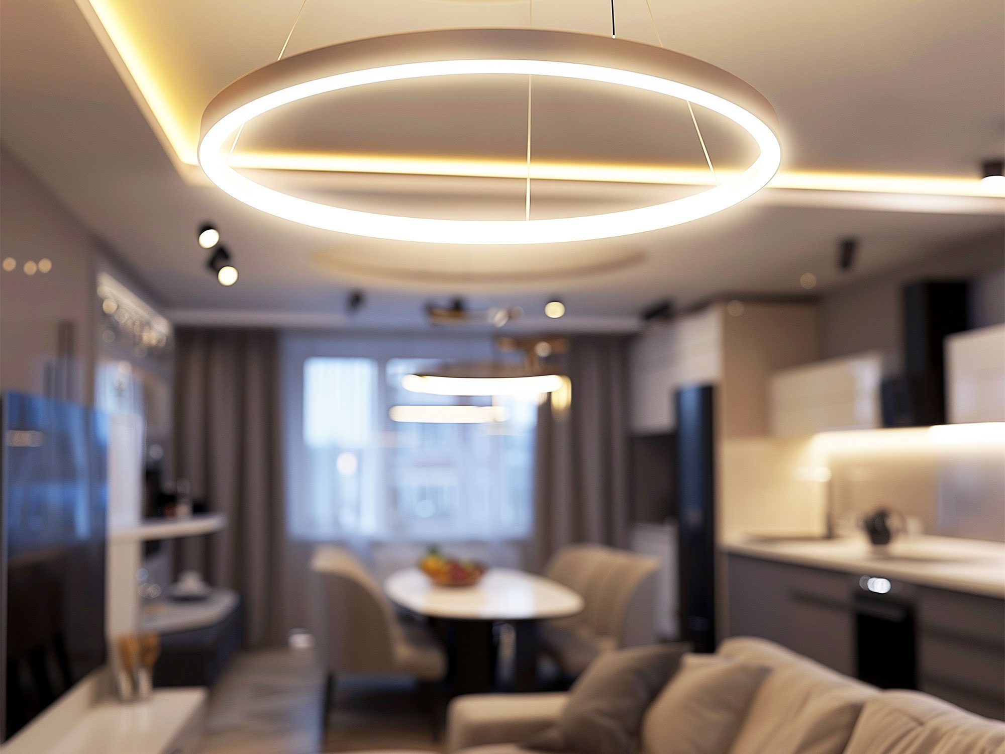 Moderní stropní lampa z osvětlením LED, styl industrialn