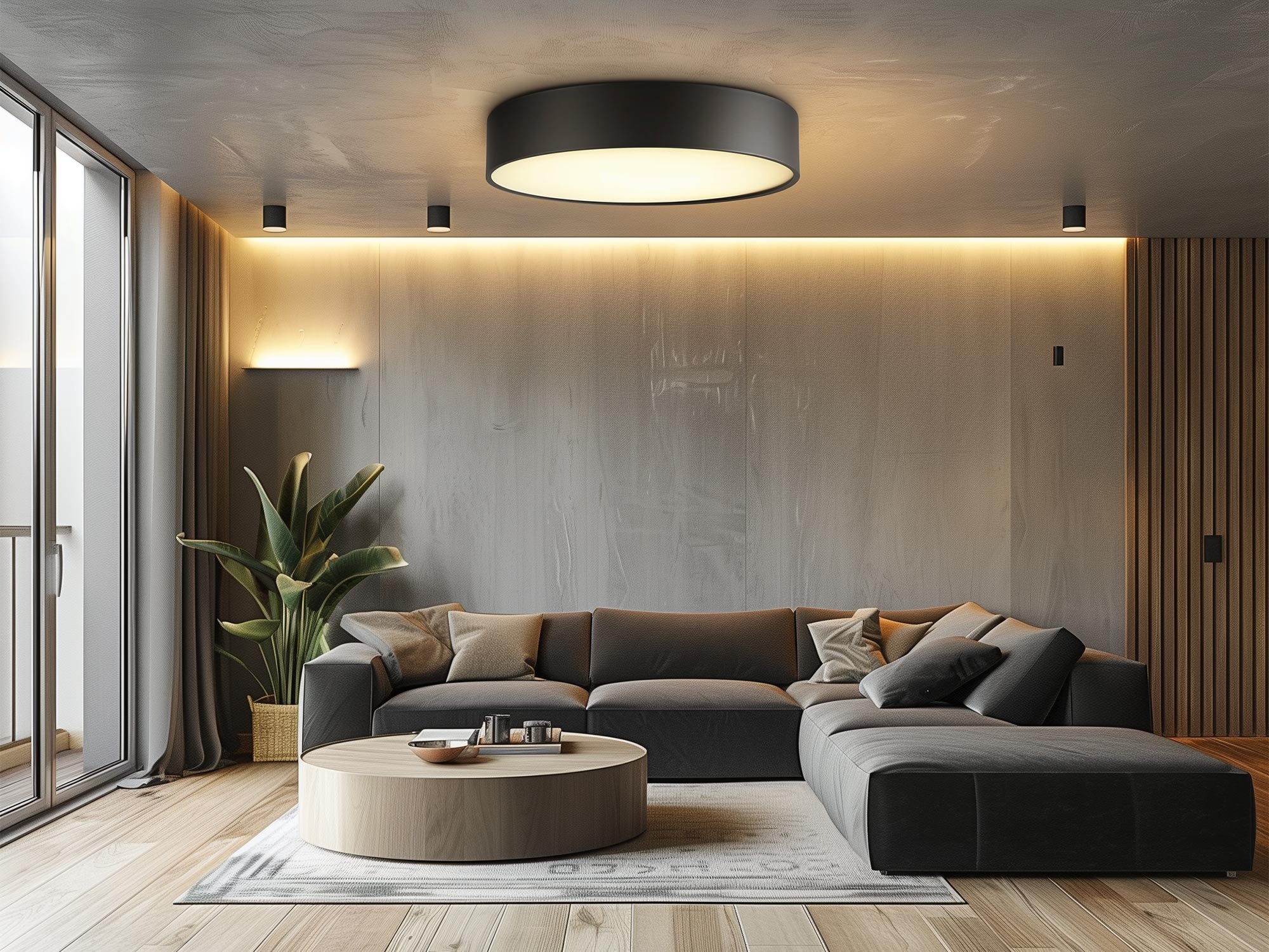 Černá stropní lampa – elegantní akcent v moderním interiéru
