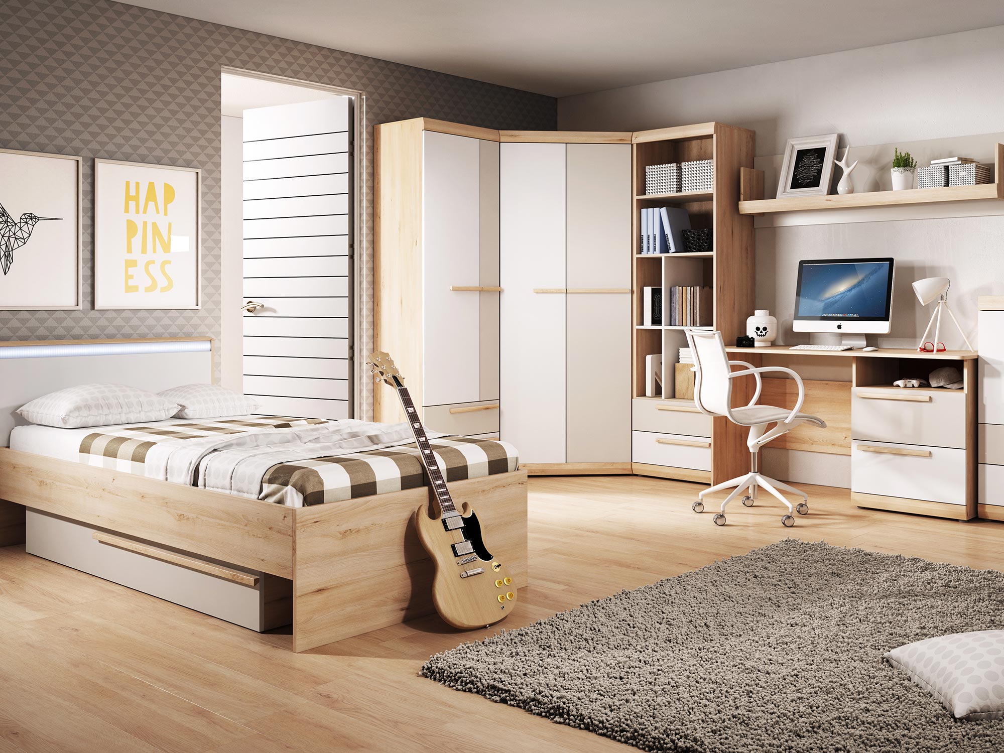 Funkcjonalny pokój młodzieżowy