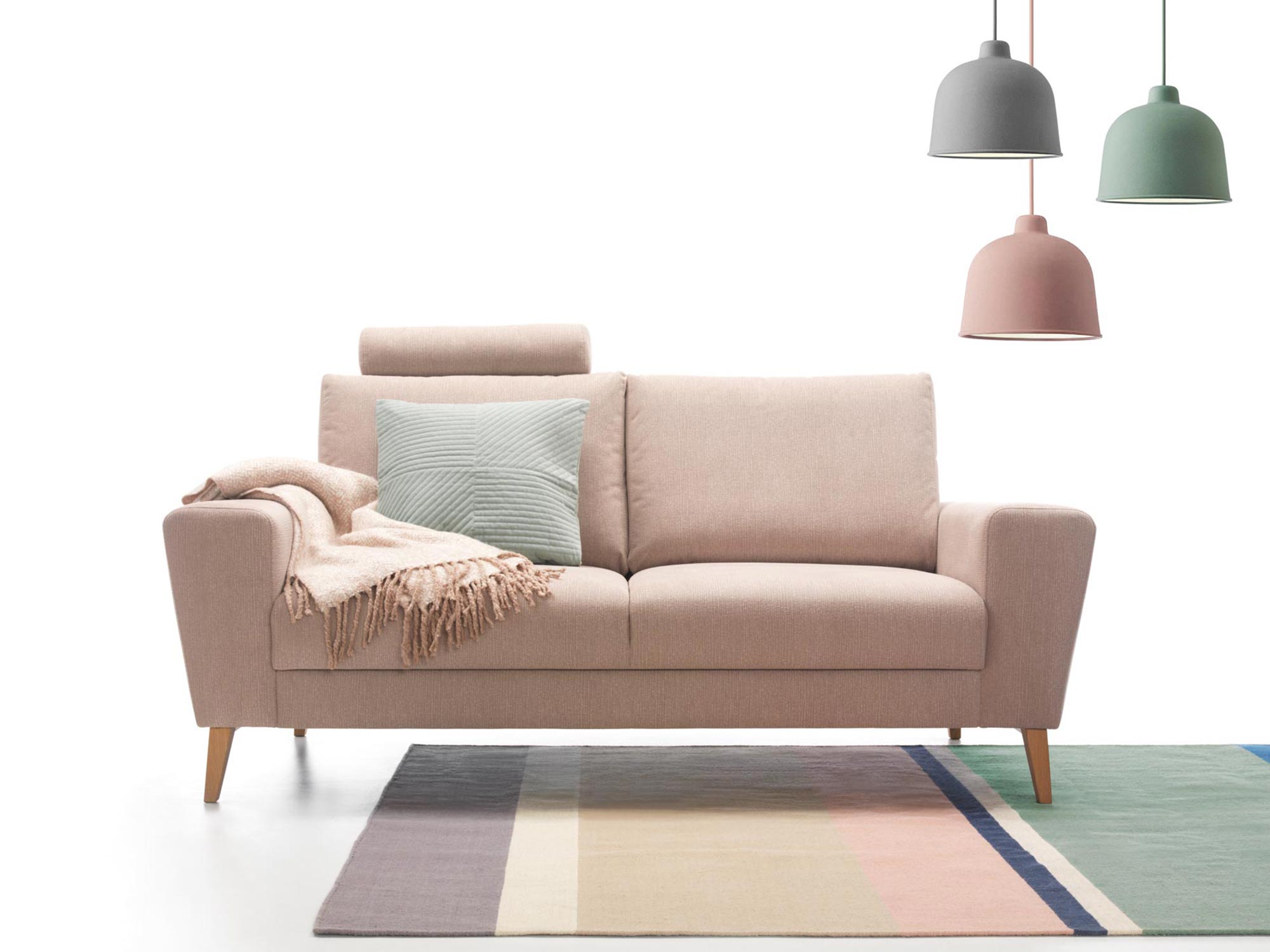 Sofa z funkcją spania, elegancki design, styl minimalistyczny