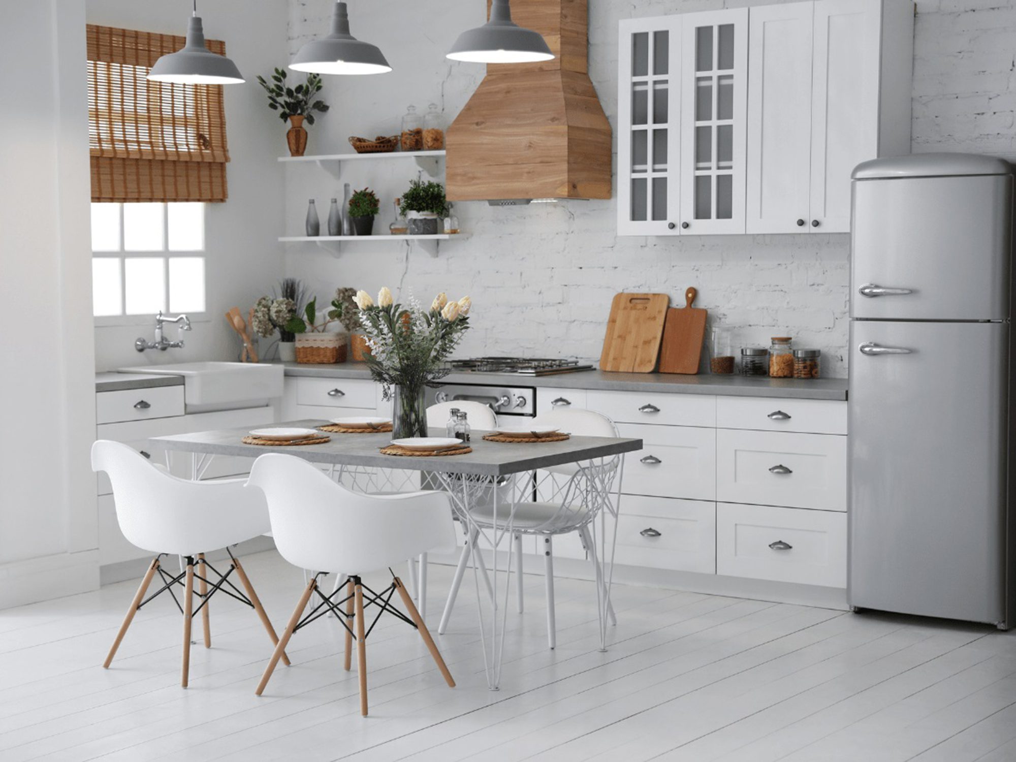 Stylowa kuchnia, jasne drewno, minimalistyczny design do wnętrz Stylowa kuchnia, jasne drewno, minimalistyczny design do wnętrz