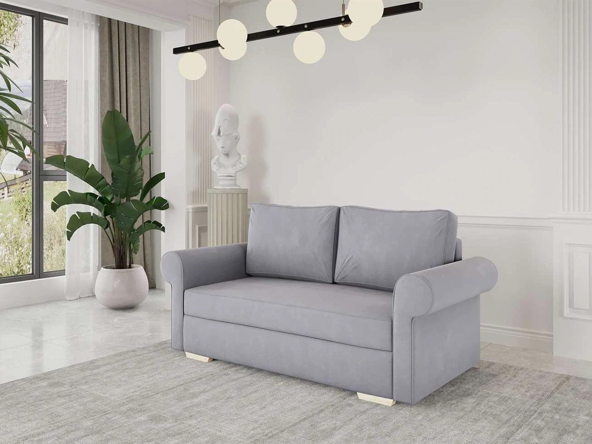 Wygodna sofa z poduszkami, nowoczesny design do salonu Wygodna sofa z poduszkami, nowoczesny design do salonu
